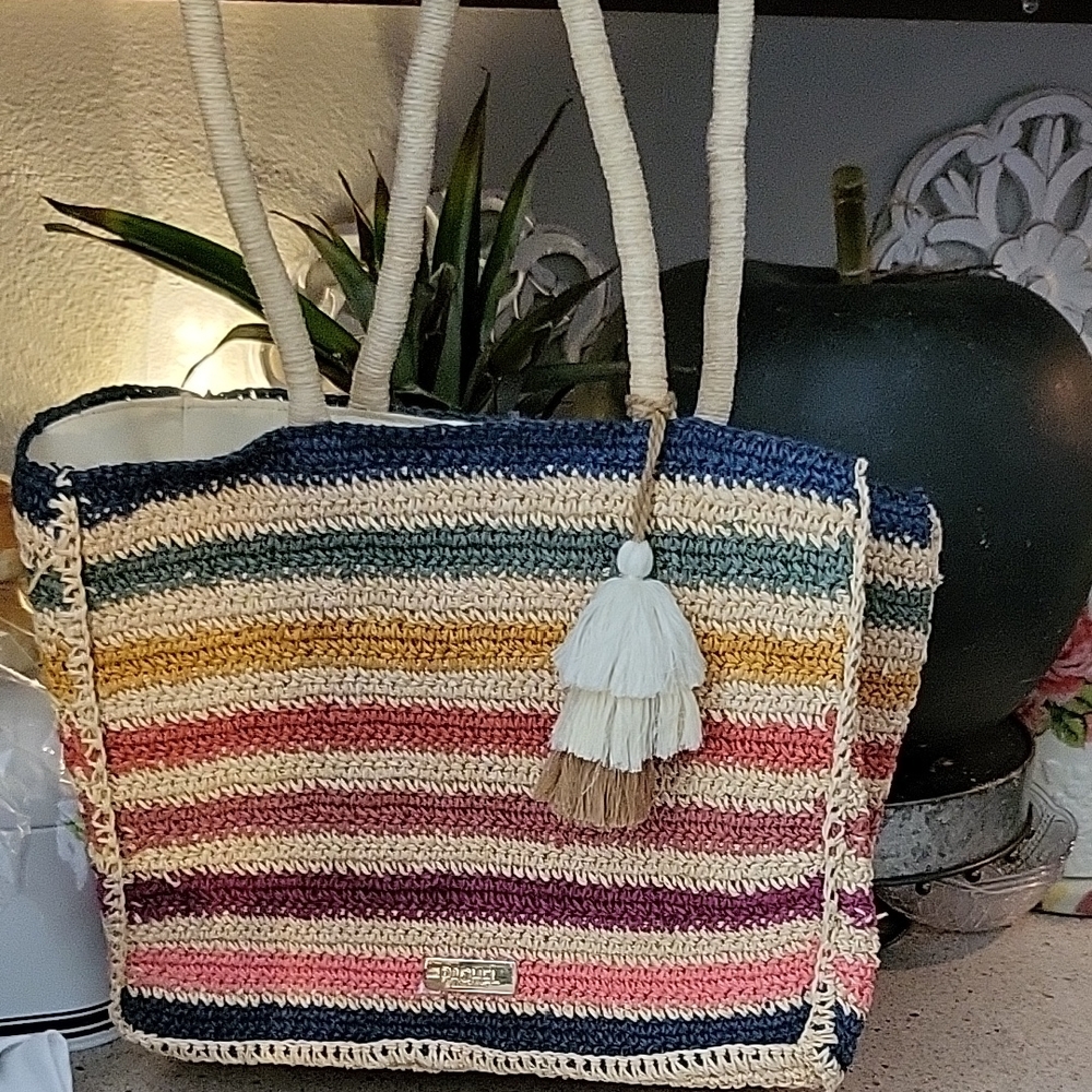 Rachel Roy Multicolor Striped Tote
